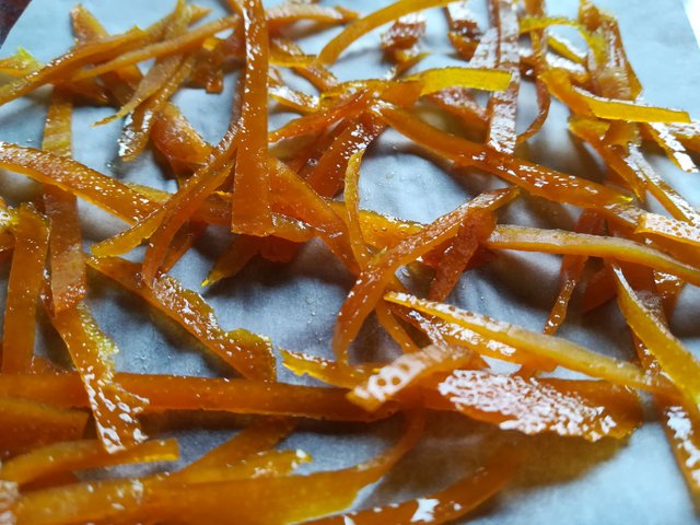 Honeyed orange peels