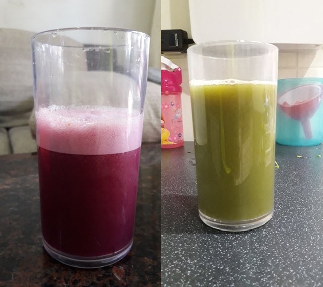 My Two Juice Recipes of the Day!