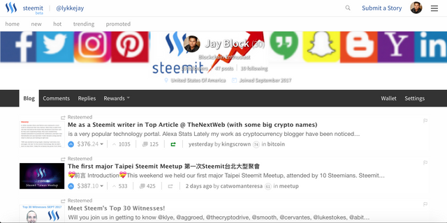 Steemit Profile and Cover Image
