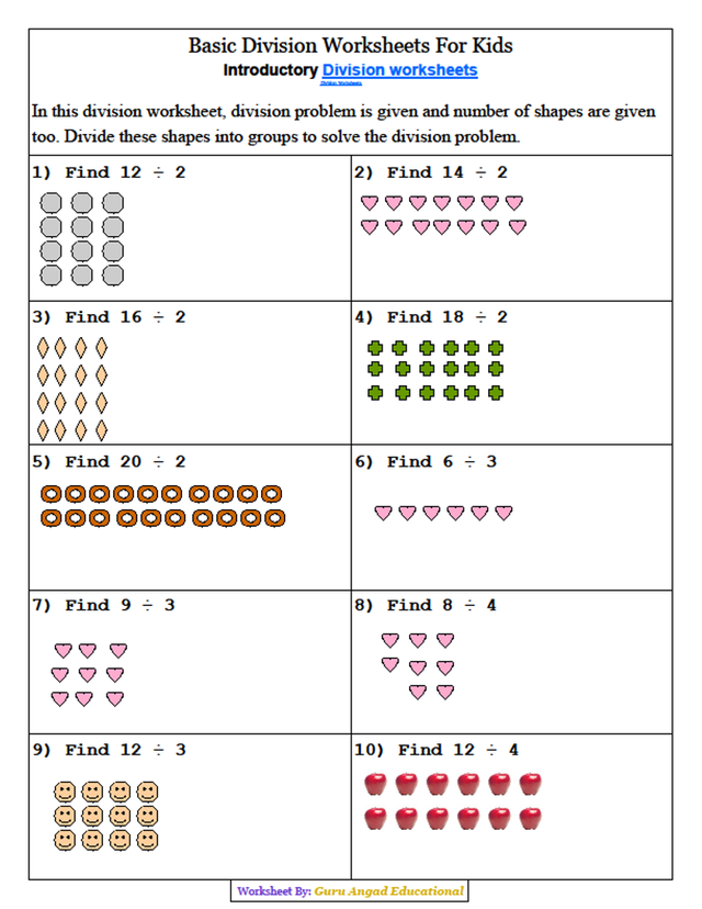 3rd grade math basic division practice sheets round 2 steemit