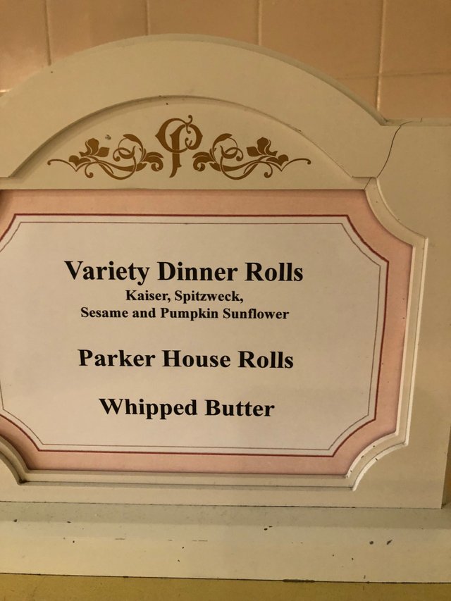 Variety Dinner Rolls sign Lunch Buffet in Walt Disney World at Crystal Palace!.jpg