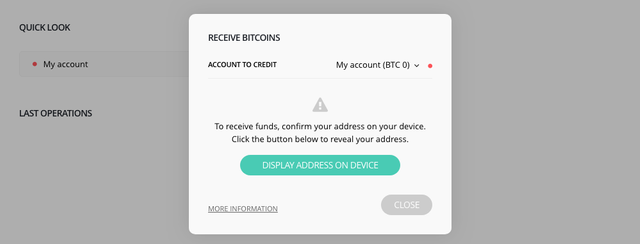 How to receive bitcoin to ledger nano s