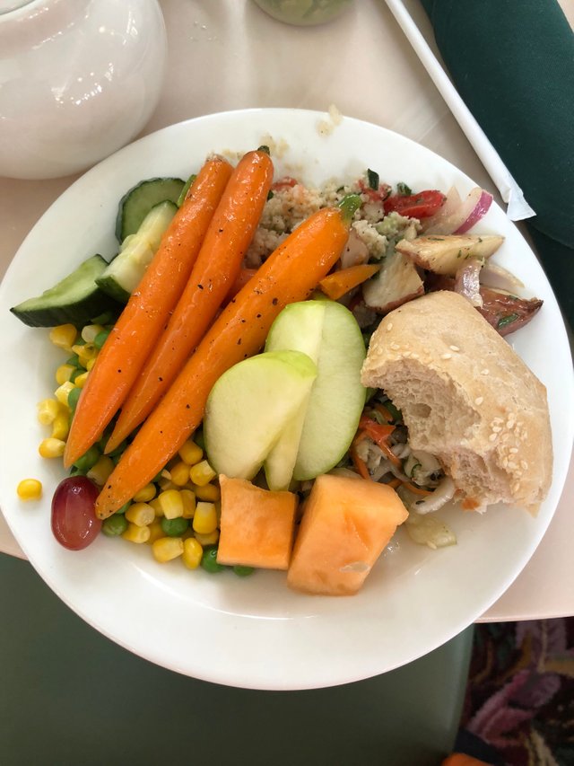 Vegetable plate Lunch Buffet in Walt Disney World at Crystal Palace!.jpg