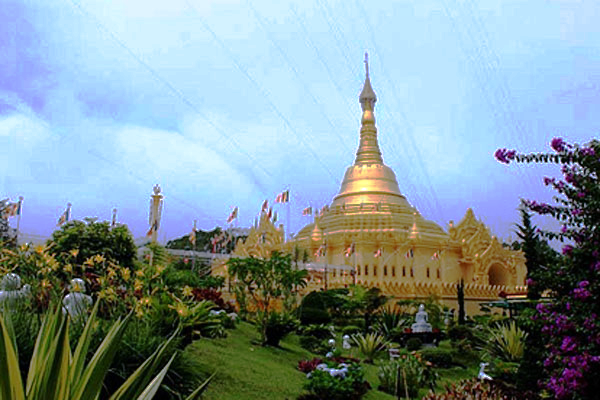 The Grandeur Of The Golden Pagoda From Lumbini Natural Park