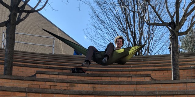 Hammocking on Dertouzos Amphitheater