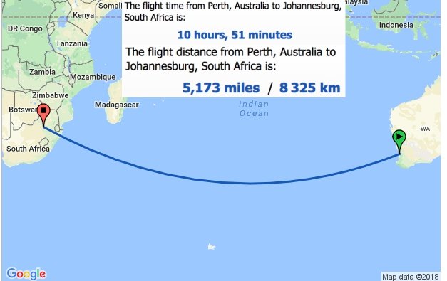 Flight Path Time Distance Speed Perth Johannesburg Flat Earth SteemTruth.jpg