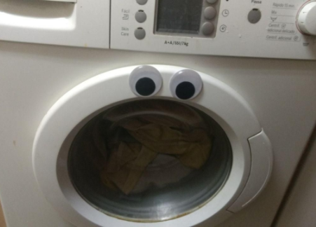 Washing machine #googlyeyes