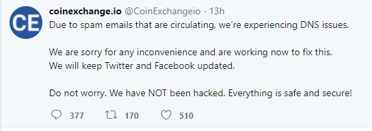 coinexchange tweet down.PNG