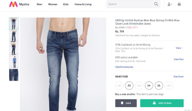 hrx jeans price