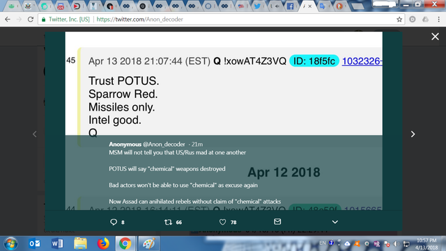 Qanon Syria chemical weapons destroyed with US strike no more FF for rebels.png