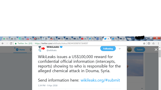 Qanon Wikileaks 100 thousand reward for Syria chemical attack.png