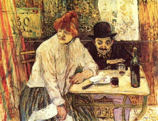 Henri de Toulouse-Lautrec, At the Caf+® La Mie, c. 1891..jpg