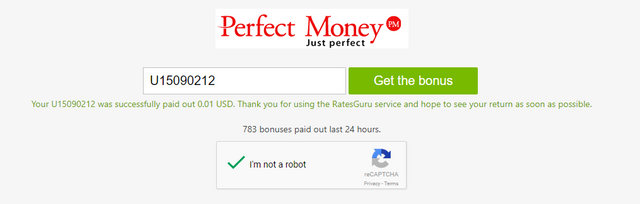 Free Perfect Money Bonus