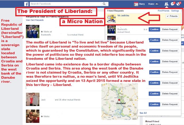 Liberland President Vit - full edit + MS Paint typed Overview on LL - FB scrnshot just after he friended me 2-2017.jpg