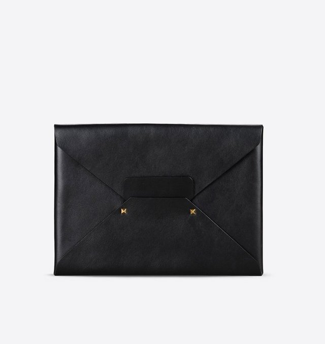 Valentino Mens Clutch - Valentino Black Rockstud Untitled Clutch Mens MQ83045-G58 Valentino Online Shop 189_LRG.jpg