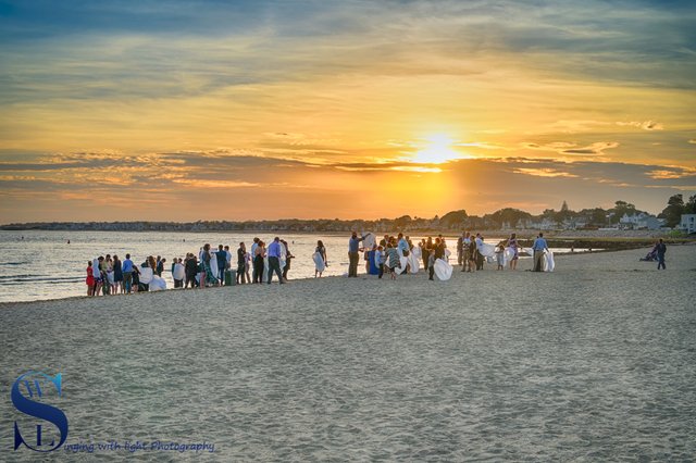 Gulf Beach wedding party and lanterns-2.jpg
