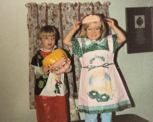 ricky and katie halloween in the 1980's richie rich and cabbage patch kid