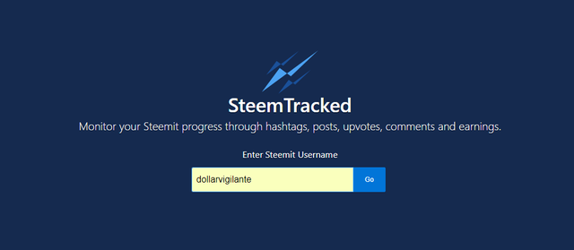 SteemTracked Homepage