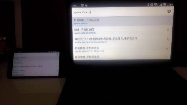 Android Chrome on LapDock Superbook