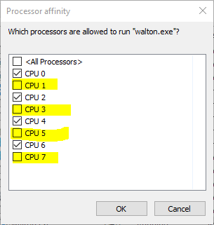 Walton CPU Set Cores