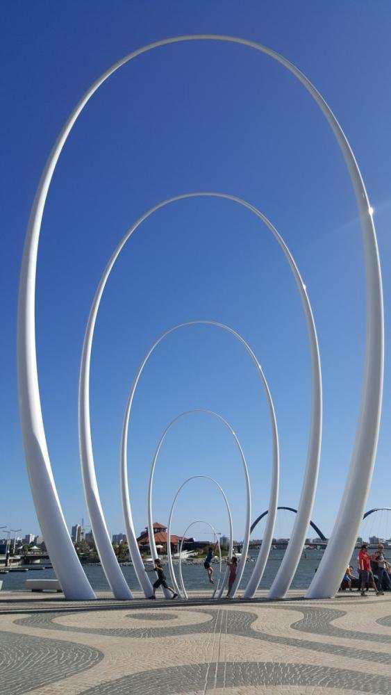 Concentric arches at Elizabeth Quay, Perth, Western Australia