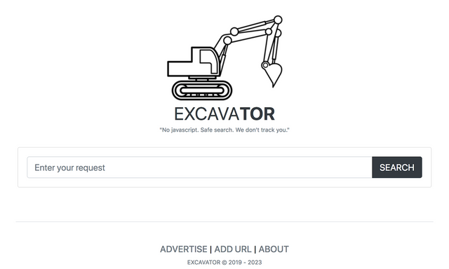 Поисковик даркнета - Excavator