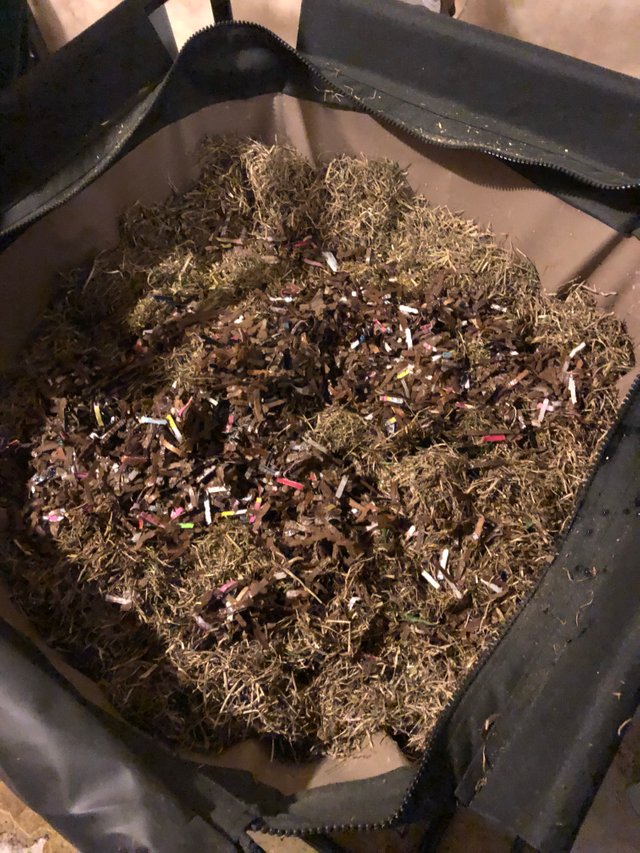 Worm bag full of thatch