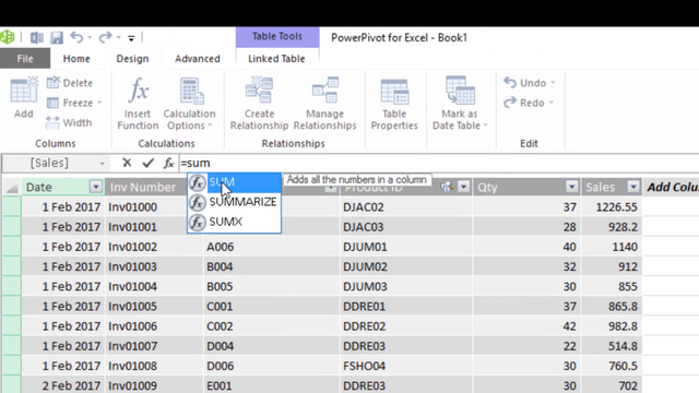 DAX sum across tables