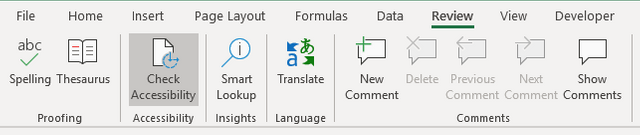 check accessibility in excel