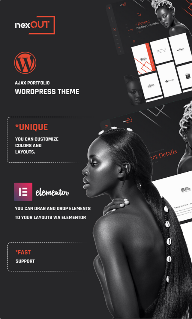 Nexout - Tema de WordPress de Portfólio Elementor Ajax - 3