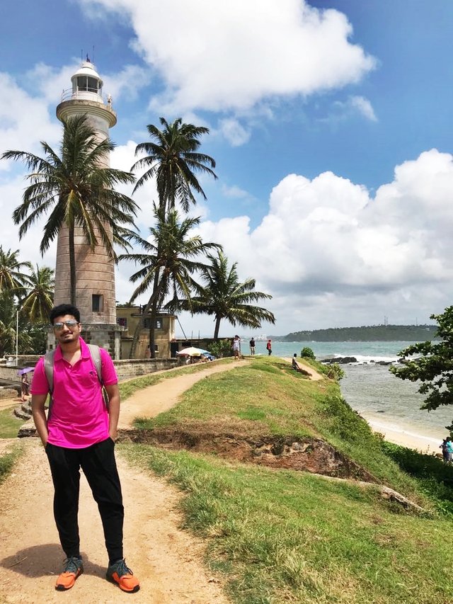 Me standing in front of the lighthouse - My favourite part of the Fort