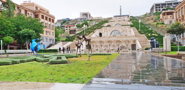 View of the Yerevan Cascade with the Cafesjian sculpture garden