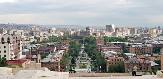 View from the top of the Yerevan Cascade