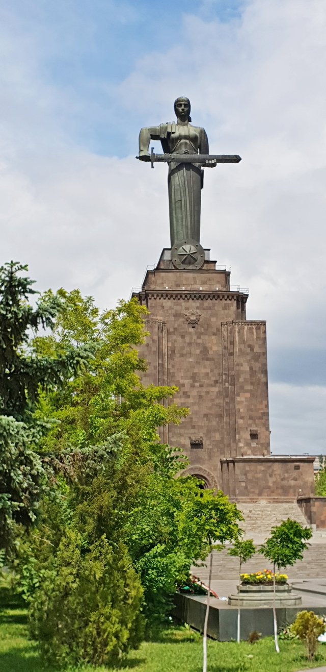 The Mother Armenia statue in Victory Park, Yerevan