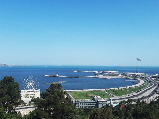 Picturesque panoramic view of Baku city