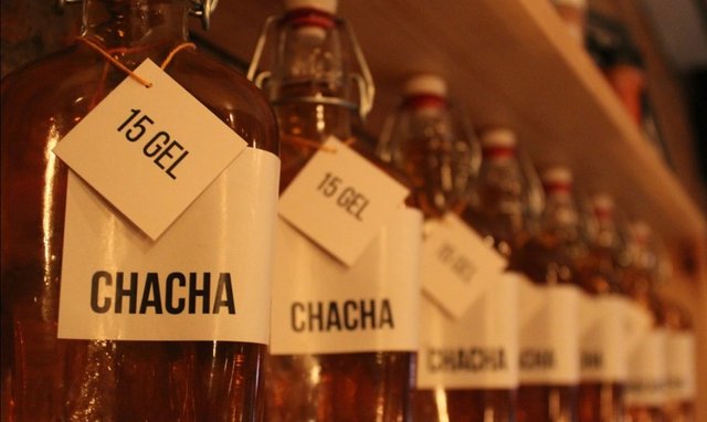 Traditional Georgian grape vodka "Cha Cha"