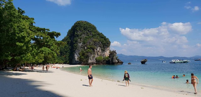 Clean white sands and pristine blue waters are a common sight at the Hong Island