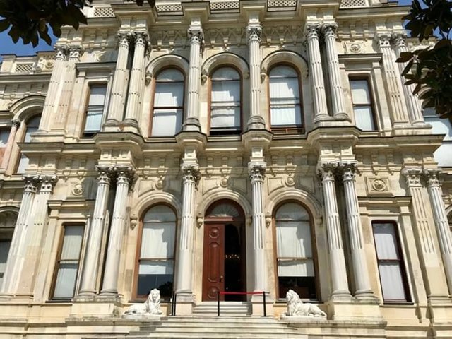 An outside view of the Beylerbeyi Palace