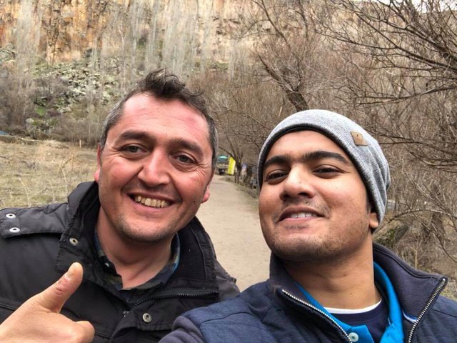 A selfie of my guide Ahmet from Andromeda Tours and I