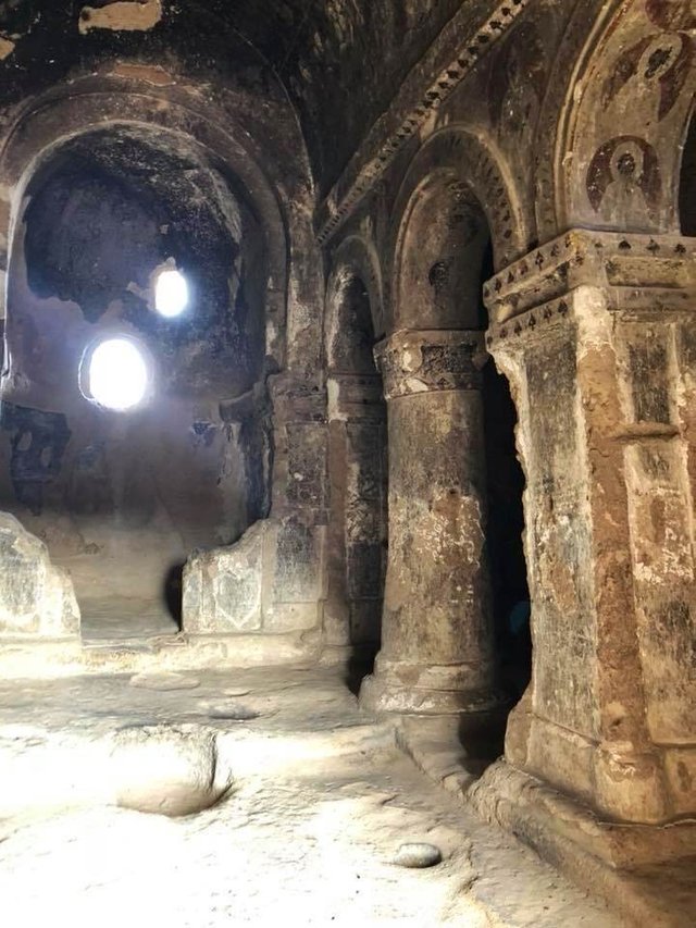 The monastery was abandoned after the 16th century after which the monastery has mostly seen shepherds and local kids as visitors spoiling the interiors