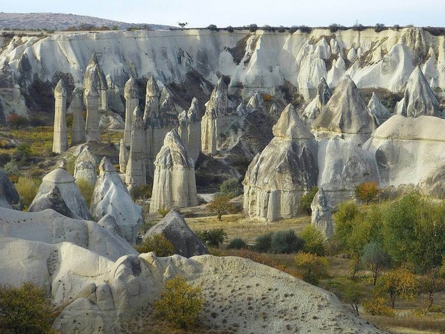 Cappadocia is famous for the conical shaped rock formations called Fairy Chimneys