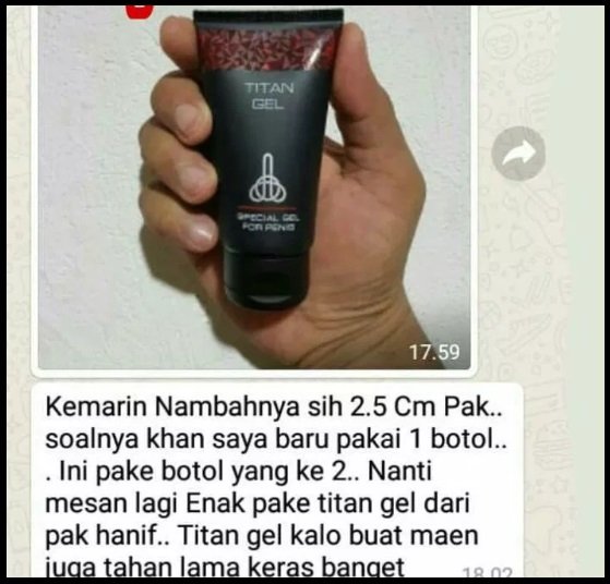 barang sampai titan gel rusia