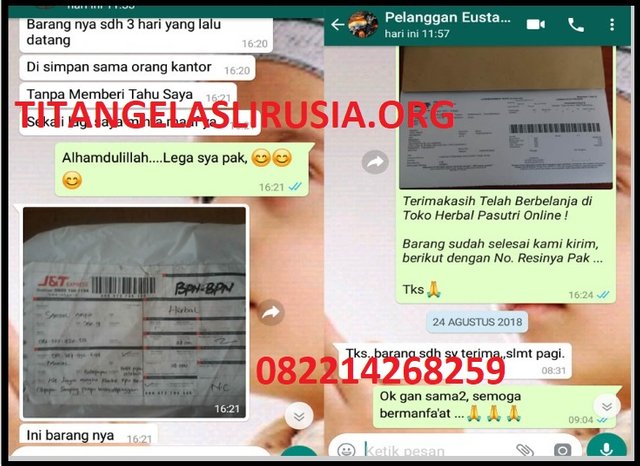 testimoni barang sampai titan gel rusia