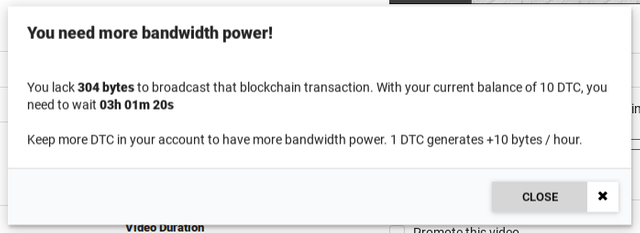 not enough bandwidth demo