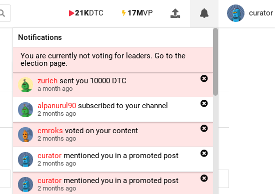 vote leader notification demo