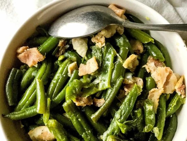 Image result for fresh cut green beans and bacon