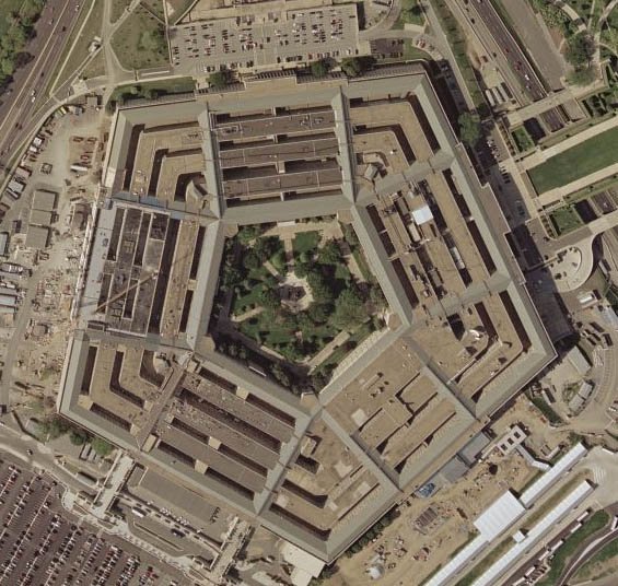 Satellite image of the Pentagon. Public Domain.