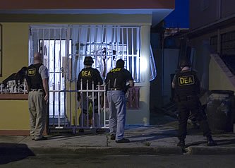 The US government's "Drug Enforcement Administration" terror gang conducts an operation in Puerto Rico. Public domain.