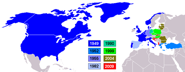 NATO member states by year of accession. By MK-CH1. Public Domain.