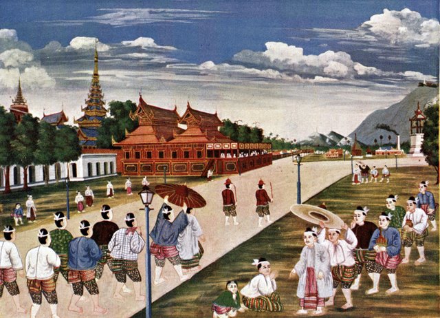 Painting-of-Mandalay-Palace-gardens